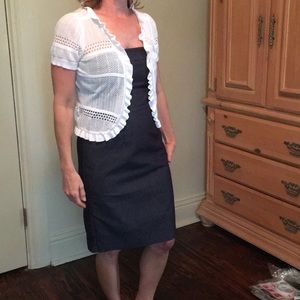 Stylish strapless denim dress, size 10 runs small